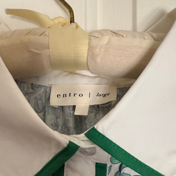 Large Entro Elegant Green Floral Dress - Picture 3 of 6